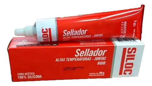 Sellador De Juntas Siloc Rojo Altas Temperaturas 100g U R U 