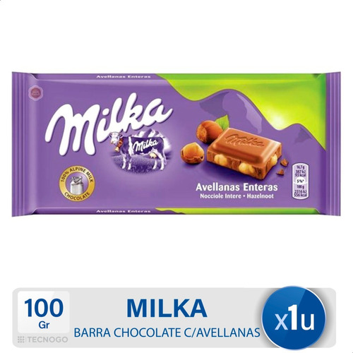 Milka Gance  Haselnusse Avellanas 100 Grs  Origen Alemania