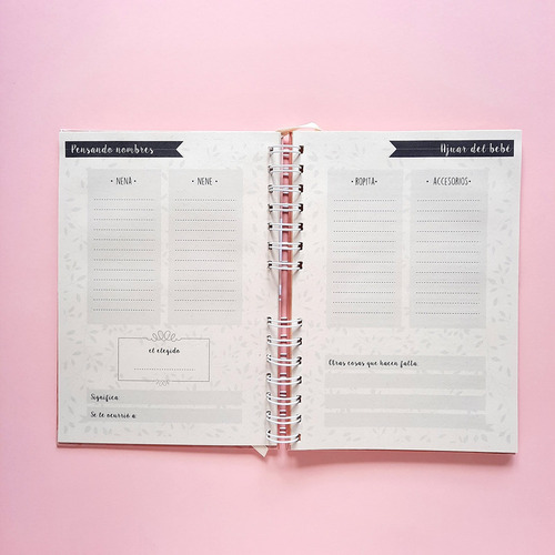 Agenda Cuaderno Control Embarazo A5 Artesanal Tapa Dura .