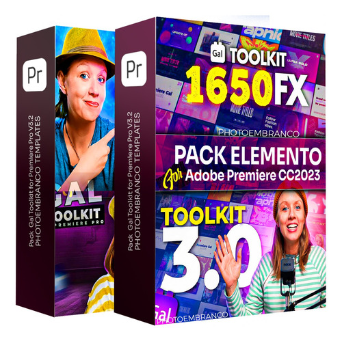 Pack Editor, 1650 Elementos, Premiere Cc2023 Gal Toolki 3.3