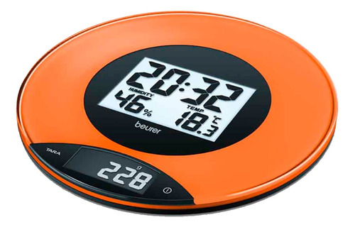 Balanza De Cocina Digital Con Termohigrómetro Ks49-peach Color Durazno