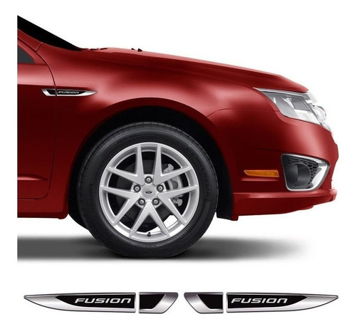 Aplique Lateral Ford Fusion Decorativo Emblema Resinado Par