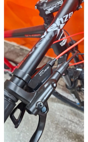 Bicicleta Venzo Stinger Mtb R29 Monoplato 10 Vel Shimano Negro/rojo M