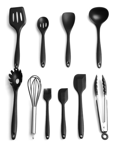 Set De 10 Utensilios De Cocina De Silicona Para Pinzas Y Esp