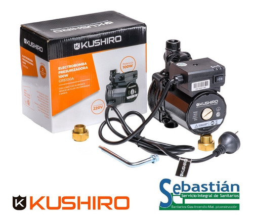 Imagen 3 de 10 de Bomba Presurizadora 1 A 2 Baños Calefón Termo Kushiro 100w