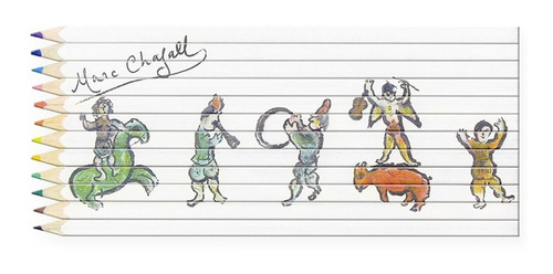 Marc Chagall, Set Lápices De Colores Y Lapicera El Circo Rmn