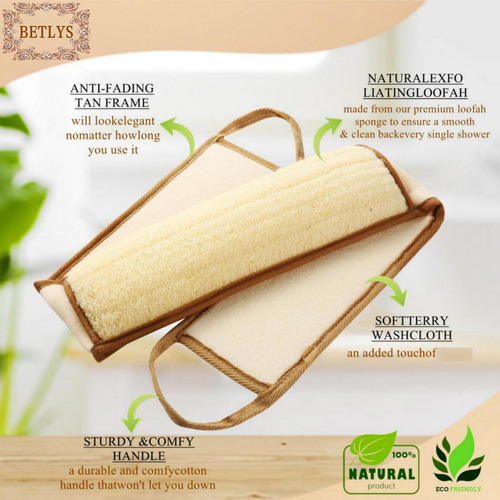 Esponja Exfoliante Natural Luffa Para Espalda Ducha Baño Color Nombre Del Diseño