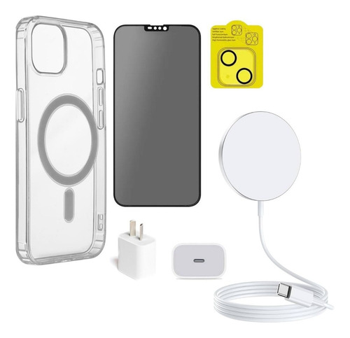 Kit Funda + Cargadores + Anti Espias Compatible Con Iphone Iphone 16