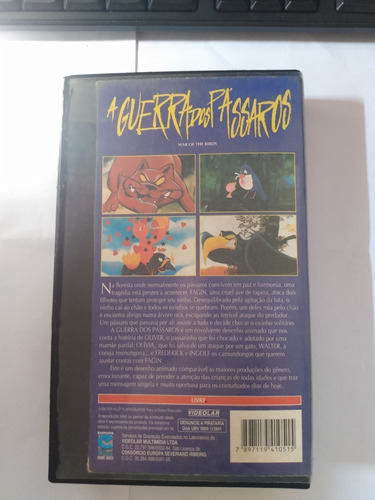Vhs A Guerra Dos Pássaros Desenho Super Raro Dublado