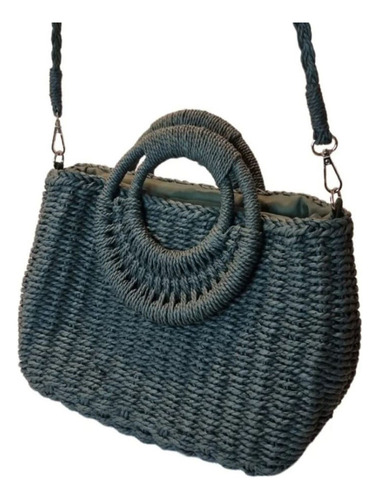 Bolsa Meia Lua Retangular Artesanal Com Duas Alças Artesanal