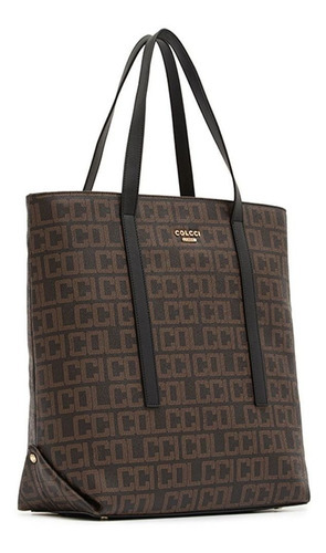 Bolsa Colcci Shopping Bag Logomania Café Logo