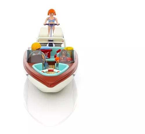 playmobil family fun 9428 bateau hors bord avec moteur submersible