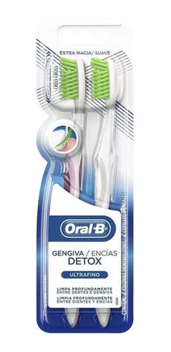 Cepillos Dentales Extra Suave Oral-B Sensitive Encías Detox 3 Unidades