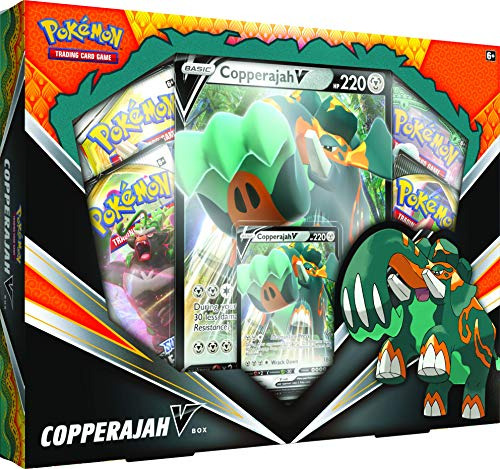 Caja Pokémon Tcg Copperajah V | 1 Carta Floja | 4 Sobres