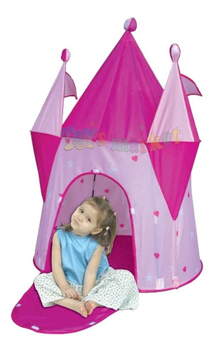 Castillo Princesas Rosa Carpa Plegable Pelotero Casita Iplay