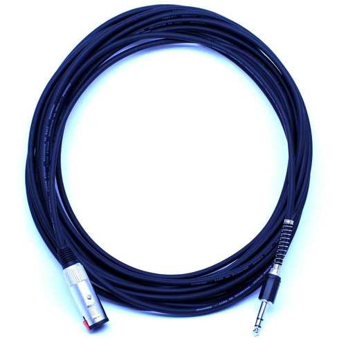 Kit 4 Cabos Extensão Fone P10 Fêmea X P10 Macho Estéreo 5 M Cor Preto