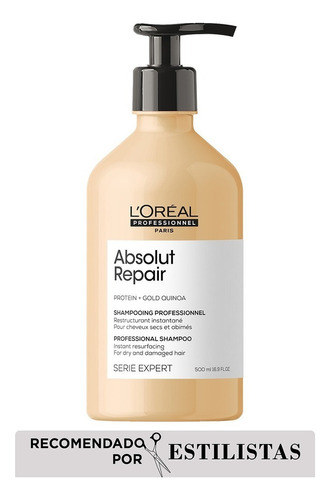 Shampoo Cabello Seco Y Dañado Loreal Absolut Repair  500 Ml