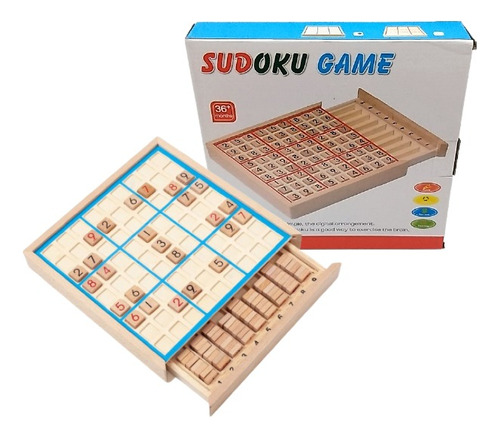 Juego De Mesa Sudoku Juego Matematico De Madera