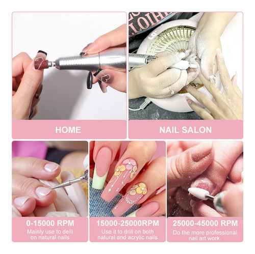 Polidor De Unhas Profissional Broca De Esmeril 45000 Rpm V6z