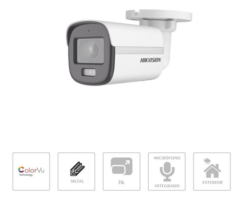 Imagen 2 de 5 de Camara Bala 5 Mp Imagen A Color 24/7 Lente 2.8 Mm Exterior