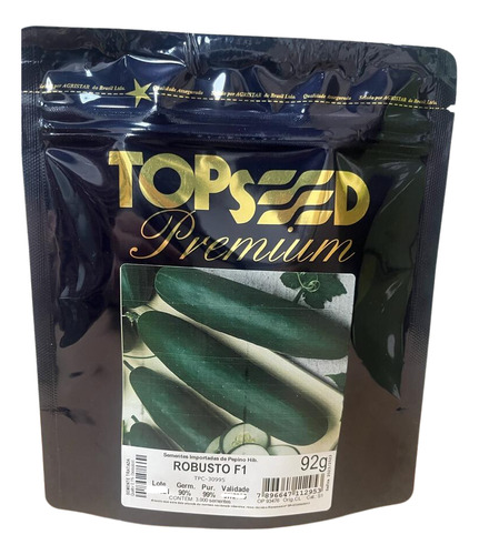 3.000 Sementes De Pepino Preto Robusto F1 Topseed Premium