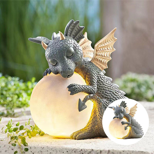 Estatua De Jardín, Escultura De Dinosaurio De Resina Para Ex