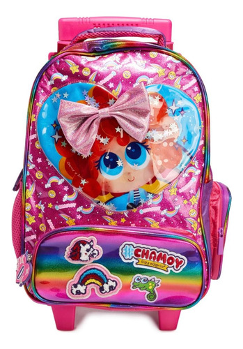 Distroller Mochila Escolar Con Ruedas Chamoy Fucsia