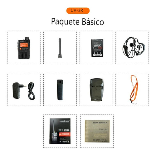 Radios Wikitokis Baofeng Uv-3r Vhf 136-174 Mhz Uhf400-470 Mh