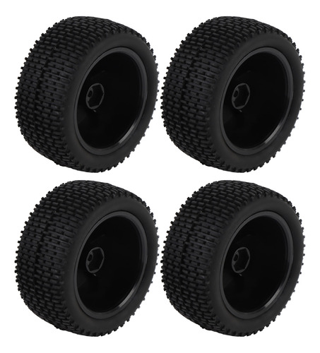 Neumático Negro Negro Para Mjx Rc Hyper Go 4 Piezas 1/10 Off