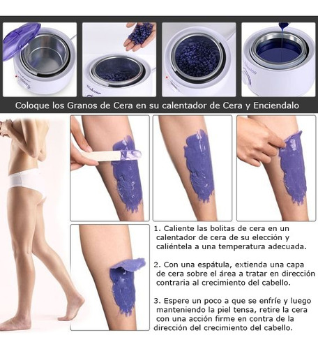 Cera Depilatoria Elástica 500gr Depilación Sin Dolor Ziploc