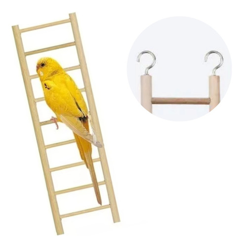 Escalera Percha Aves Agapornis Canario Madera Step 9 Savic