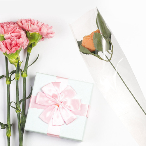 Bolsas De Regalo Blancas, Bolsa De Regalo De Flores, Papel