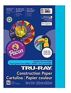 Tru-ray Heavyweight Construction Paper, Atomic Blue, 9   Ssb