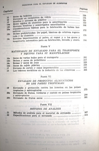 Principios De Envasado De Los Alimentos, Guía Internacional (Usado)