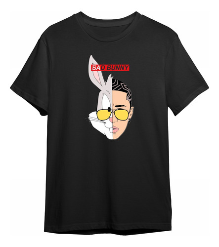 Camisetas Bad Bugs Bunny Camisas Negras Personalizadas Arte