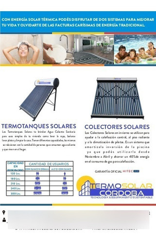 Imagen 3 de 5 de Termotanque Solar 220 Lts, Termo Solar, Calefón Solar