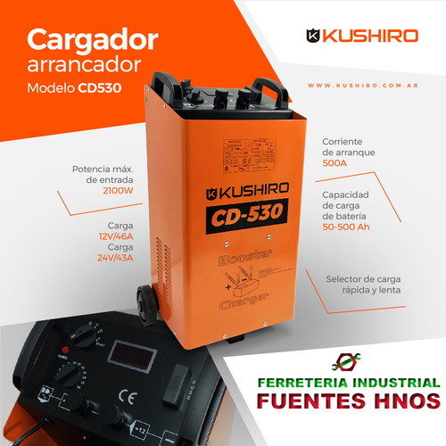 Cargador Arrancador 500 Amp Kushiro Cd530
