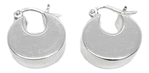 Aros Argollas Lunitas Lunas Anchas Plata 925