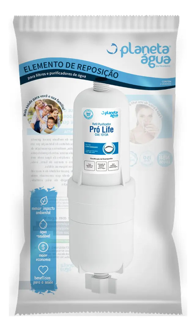 Refil Filtro Compatível Planeta Água 1013A para Purificador Soft Slim/Fit by Everest – Preto