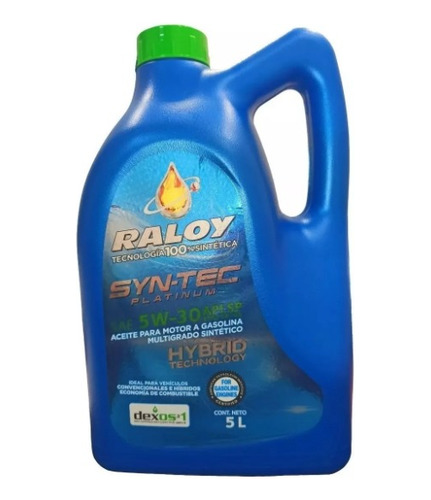 Aceite Para Motor 5w30 Sintetico 100% Raloy