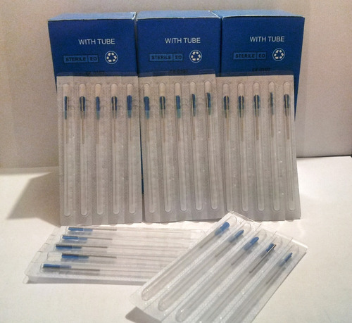 Agujas De Acupuntura 100 Unidades 0.25x40 Con Cánula Oferta!