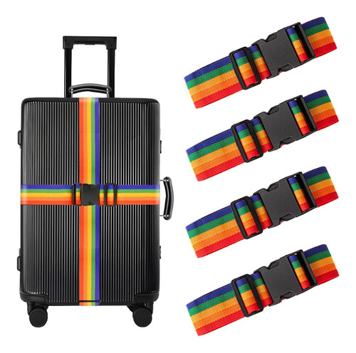 4 Uds Correas De Equipaje Cinturones De Viaje Arcoíris