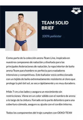 Malla De Entrenamiento Para Hombre Arena Team Swim Brief Solid