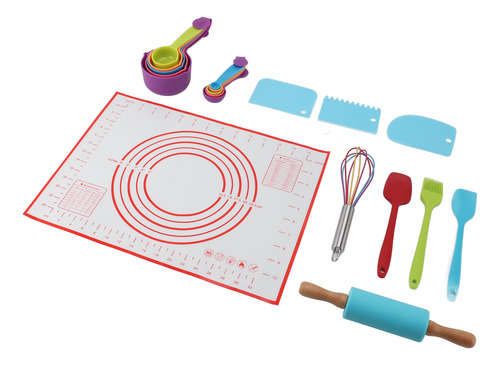 Set De Hornear Para Niños, Silicona Antiadherente, 19 Piezas