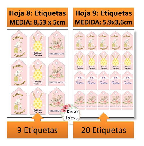 Imagen 6 de 6 de Kit Imprimible 06 Felices Pascuas Para Emprendedores A Color