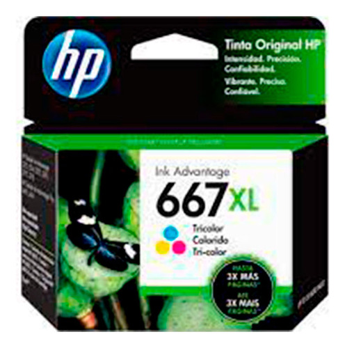 Hp Cartucho 667xl 3ym80al Tricolor