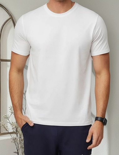 Playera Cuello V Afelpada Black Secret Para Hombre Blanca