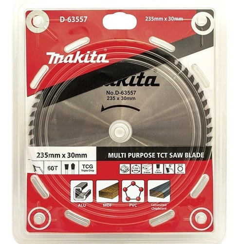 Disco de sierra mĂșltiple Makita D-63557, 235 mm y 30 mm