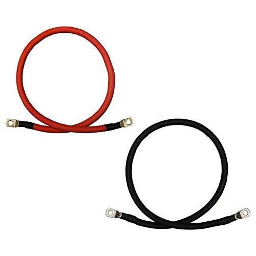 Cables De Batería De Cobre Puro De Calibre 4/0 Awg Roj...