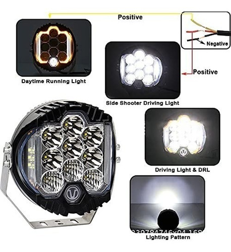Faro Led Redondo De 50w 5 Pulgadas Para Jeep